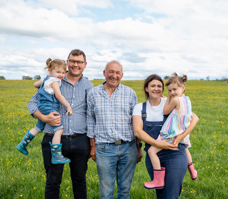Farm family representing Farm Funding's commitment to ethics